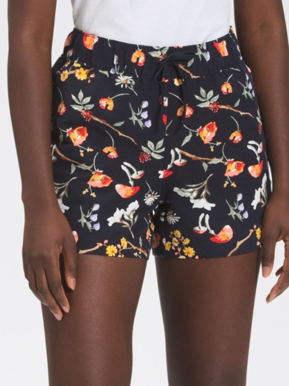 THE NORTH FACE WOMENS CLASS V-SHORTS BLACK MUSHROOMS FLOWERS SIZE LARGE